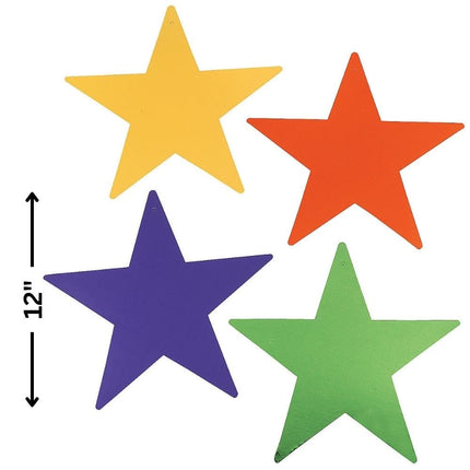 Oriental Trading Stars, Cardboard, Multicolour, Large