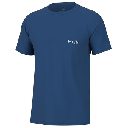 HUK Men's Fishing Graphic Tee, Performance Short Sleeve, Quick-Dry, Tuna Sketch - Set Sail, Large