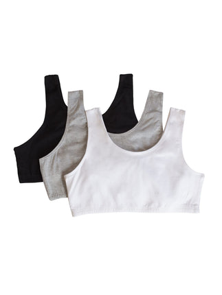 Fruit of the Loom Big Girls' Cotton Built-Up Sport