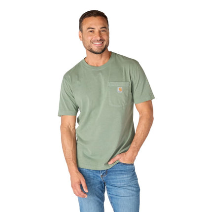 Carhartt Men's 106538 Relaxed Fit Lightweight Short-Sleeve Logo Graphic T-Shirt, Green Slate, XL