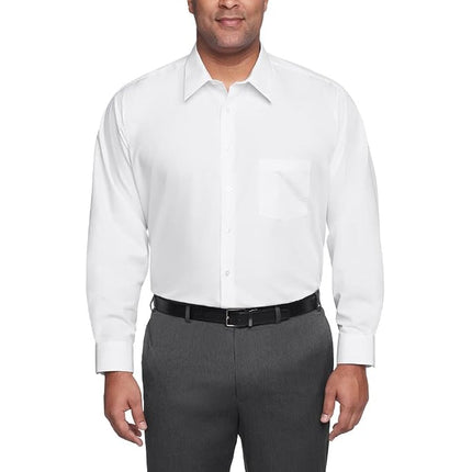 Van Heusen Men's Tall Dress Shirt Big Fit Poplin, 