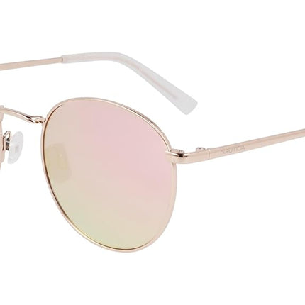 NAUTICA Unisex Adult Sunglasses N100SP - Rose Gold with Rose Gold Mirror Polarized Lens