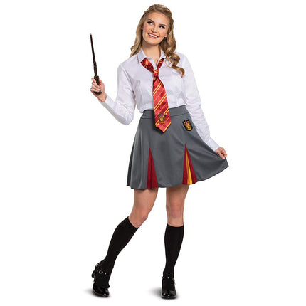Disguise 108109 Gryffindor Necktie Costume Accessory, Striped, Brown & Gold, Adult Size