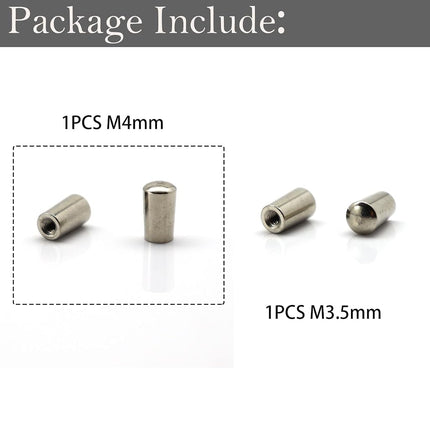 Samherome Universal Guitar Toggle Switch Knob Set - Metal Tip Pickup Switch Knob for Epiphone Les Paul, Fits 3.5mm & 4mm Switches (Chrome, 1pcs - 3.5mm & 4mm)