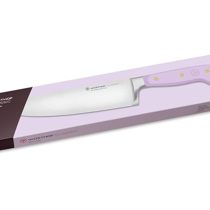 Wüsthof Classic Colour Purple Yam Chef’s Knife 20 cm – Precision-Forged German Steel Kitchen Knife, Full Tang with Triple-Riveted Handle, Razor-Sharp PEtec Edge, Stylish Design for Everyday Cooking