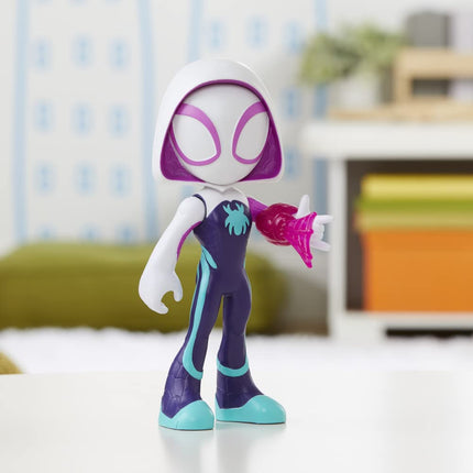 Marvel Hasbro Spidey and His Amazing Friends Supersized Ghost-Spider Action Figure, Preschool Super Hero Toy, Kids Ages 3 and Up, Multicolor