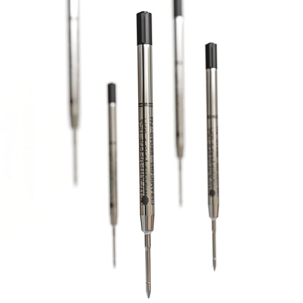 Monteverde Broad Point Capless Ceramic Gel Refill for Parker Ballpoint Pens - Black (Pack of 2)