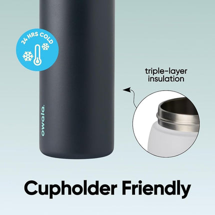 Owala FreeSip Insulated Stainless Steel Water Bottle, 945ml, Foggy Tide