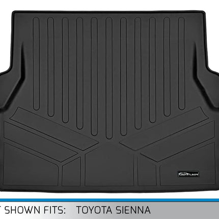 SMARTLINER All Weather Custom Fit Cargo Liner Behind The 2nd Row Compatible with 2021-2023 Toyota Sienna