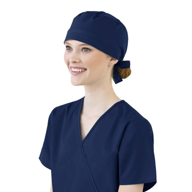 WonderWink Men's Tie Back Scrub Cap, Navy, One Siz