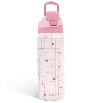Heart Insulated Stainless Steel Water Bottle with 
