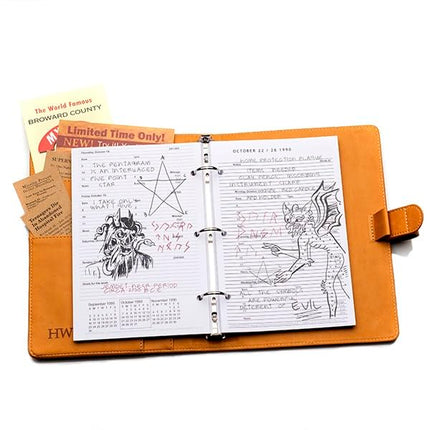 Conquest Journals Supernatural John Winchester Replica Journal Big Bundle, John's Journal with Monster Lore Pages, Medals & Ribbons, Creepy Photos, Biggerson's Turducken Ad, Mystery Spot Brochure and