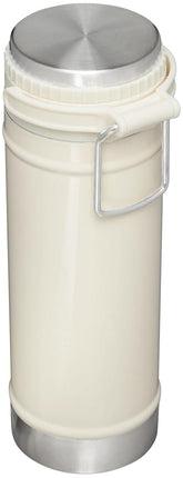 STANLEY Travel Mug with Integrated French Press 16 oz | 5 Minute Brew, 4 Hours Hot, Leakproof Lid | Mesh Filter for Coffee Grounds | Insulated Stainless Steel Coffee Maker | BPA-Free | Cream Gloss