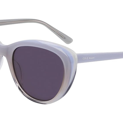 COLE HAAN Women's CH7087 Polarized Cat Eye Sunglasses, Smoke Gradient, 53/20/140, Smoke Gradient, 53/20/140
