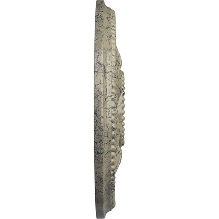 18 1/8"OD x 3 1/2"ID x 2 3/4"P Edinburgh Ceiling Medallion (Fits Canopies up to 5 1/8"), Hand-Painted Castle Stone Crackle