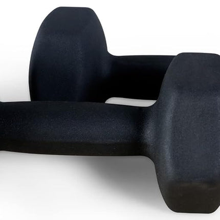 Fitvids Neoprene Dumbbell Hand Weights, Anti-Slip, Anti-roll, Hex Shape Colorful, 15-Pound, Pair