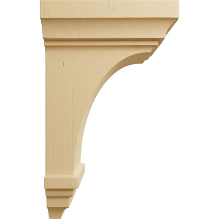 Ekena CORW04X04X08JEAL 4-Inch Width x 4 3/4-Inch Depth x 8-Inch Height Small Jefferson Wood Corbel - Alder