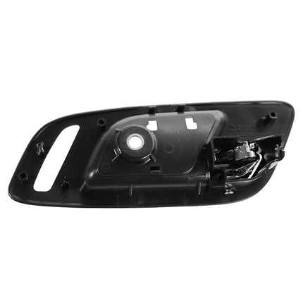 TRQ Door Handles Inside Ebony & Chrome Front Pair Set