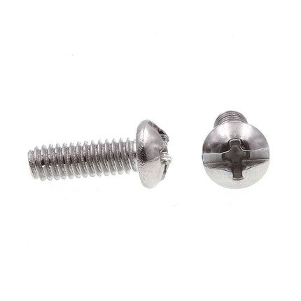Prime-Line 9003493 Machine Screw, Round Head, Slotted/Phillips Combo, #8-32 X 1/2 in, Grade 18-8 Stainless Steel, Pack of 25