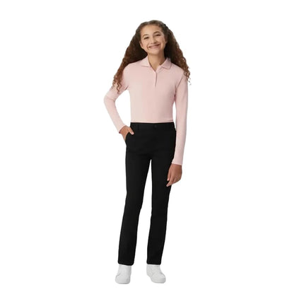 French Toast Girls' Pull-On Straight Fit Twill Pan