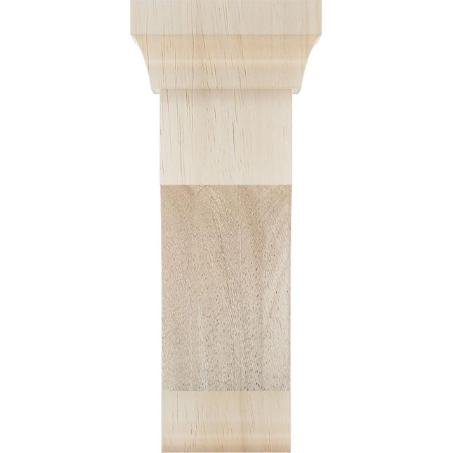 Ekena BKTW02X04X06GORW 2 1/2-Inch Width x 4-Inch Depth x 6-Inch Height Small Gomez Wood Bracket - Rubber Wood