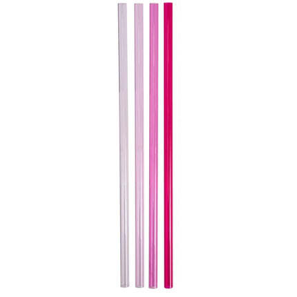 Stanley Pajitas Reutilizables Quencher | Paquete de 4 pajitas reutilizables sin BPA para beber de forma limpia | Perfectas para los vasos térmicos de 40 oz de Stanley | Rosa