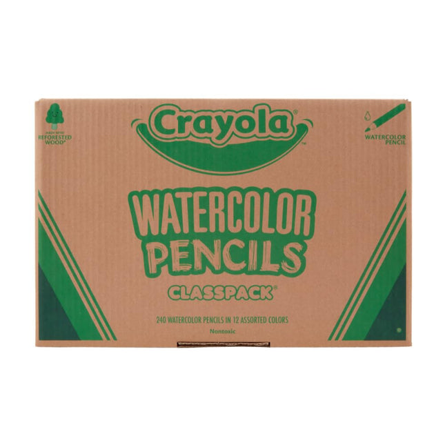 CRAYOLA Classpack Watercolor Pencils, 240ct, 20 each of 12 Colors, Great for Classroom, Educational, Art Tools