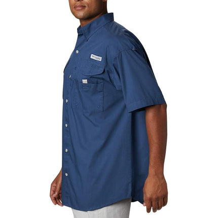 Columbia Men’s PFG Bonehead Short Sleeve Fishing Shirt, 100% Cotton,Carbon,Medium, Carbon, Medium