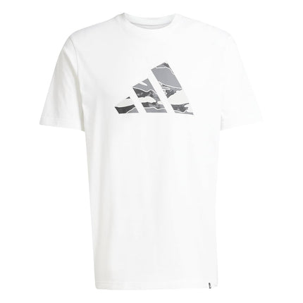 adidas Men's Camouflage Graphic T-Shirt, White/Logo, M Tall