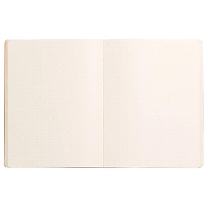RHODIA 117562C - Raspberry Soft Notebook - 19x25 cm - Dot Dot - 160 pages - 90g Ivory Clairefontaine Paper - Bookmark, Elastic Closure - Faux Leather Cover - Rhodiarama Collection
