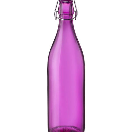 Bormioli Rocco Giara Red Glass Swing Top Bottle, 33 3/4 oz by Bormioli Rocco