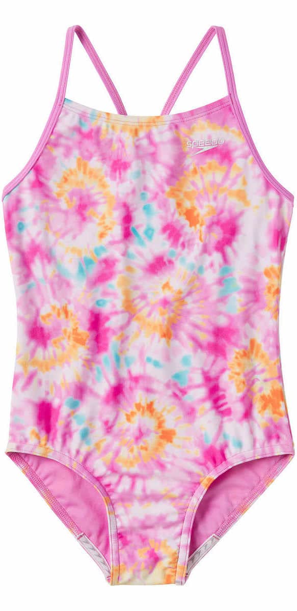 Speedo Girls Thin Strap One Piece Swimsuit (as1, A