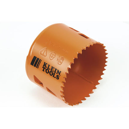 Klein Tools 31944 Bi-Metal Hole Saw, 2-3/4-Inch for Cutting Stainless Steel, Mild Steel, Drywall, Wood and Plastic, with Easy Slug Removal