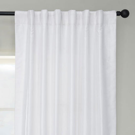 HPD Half Price Drapes PDCH-KBS1BO-120 Blackout Vintage Textured Faux Dupioni Curtain (1 Panel), 50 X 120, Ice