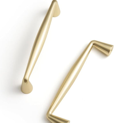 Brushed Gold Zinc Alloy Cabinet pulls - 3-3/4 Inch