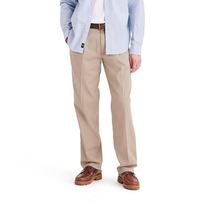 Dockers Men's Classic Fit Easy Khaki Pants-Pleated (Regular and Big & Tall) Casual, Timberwolf, 38W x 36L