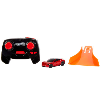 Hot Wheels R/C 1:64 Scale Tesla Roadster, Remote-C