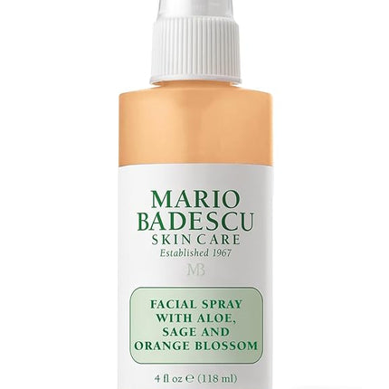 Rociador facial con aloe, salvia y azahar de Mario Badescu, unisex, 8 oz en espray