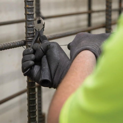 Klein Tools M2017CSTA Slim Head Ironworker Pliers, Milkers Cushion Grip, Side Cutters with Aggressive Knurl, 9-Inch