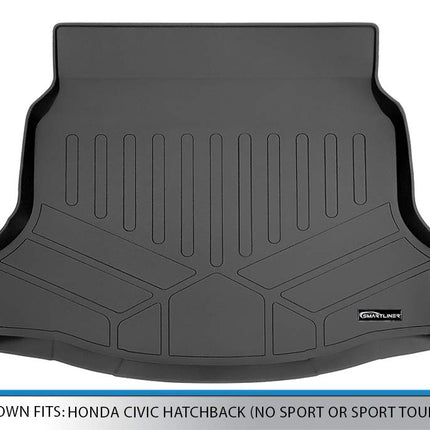 Tapis de coffre MAXLINER toutes saisons noir pour Honda Civic Hatchback 2017-2018 (pas pour les modèles Sport ou Sport Touring)