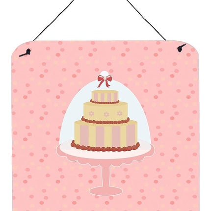 Caroline's Treasures Decorative Cake 3 Tier Pink Metal Print, Aluminum, Multicolor, 6H x 6W