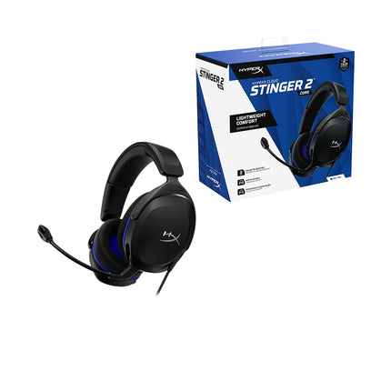 HYPERX Cloud Stinger 2 Core - Gaming Headset for Playstation, Lightweight Over-Ear Headset with mic, Swivel-to-Mute Function, 40mm Drivers - Black