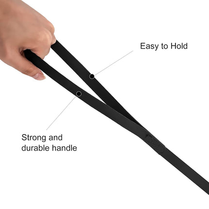 Waterproof Long Leash Durable Dog Recall Training Lead Great for Outdoor Hiking, Training, Yard, Beach and Swimming (Black, 15ft)