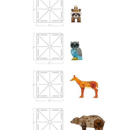 Magna-Tiles Forest Animals 25-Piece Magnetic Construction Set, The ORIGINAL Magnetic Building Brand