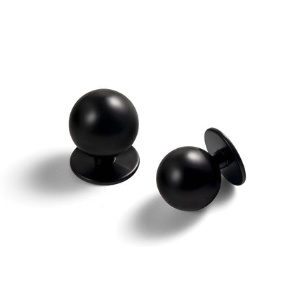 Yanxia Set of 12 -Sleek Round Matte Black Cabinet 