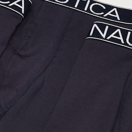 Nautica Men's 3-Pack Classic Cotton Stretch Boxer Briefs, Peacoat, S (Pack of 3)