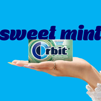 Wrigleys Orbit Sweet Mint Sugarfree Chewing Gum 14 Piece Pack Box Of 12 Packs