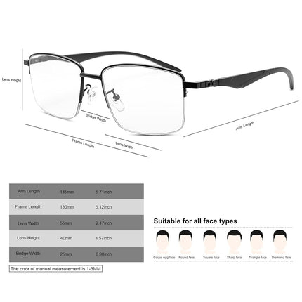 Photochromic Progressive Multifocus Reading Glasses W/Spring Hinges 180° Transition Multifocal UV400 Sunglasses Sun Readers Blue Light Blocking Computer Eyeglasses Anti Glare Presbyopia for Men Women