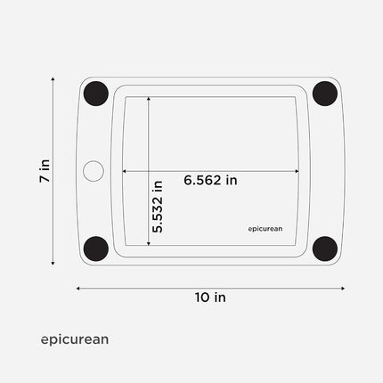 Epicurean All-in-One Cutting Board with Non-Slip Feet and Juice Groove, 10" × 7", Natural/Black