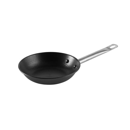 IMUSA USA 9.5" Light Cast Iron Pre-Seasoned Non-Stick Saute Pan with Stainless Steel Handles, Black, Inch